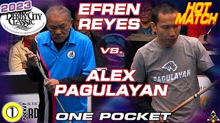 EFREN REYES vs ALEX PAGULAYAN  2023 Derby City Classic One Pocket [upl. by Nhguavoj500]