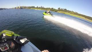 Jetski Drag Race Seadoo RXPX300 vs GTR230 vs VX HO 180hp [upl. by Barraza]