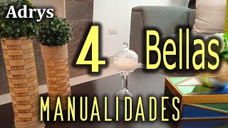 COMO HACER 4 BELLAS MANUALIDADES ELEGANTES FACILES Y ECONOMICAS  DECORACION 2022 [upl. by Columba]