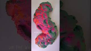 Bigger expanding foam piece diy neon foam art homedecor wallart [upl. by Airpal]