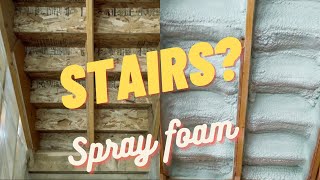 Why Spray Foam on the Backs of Stairs Makes Sense [upl. by Adnirual]