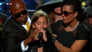 Michael Jackson Memorial  Daughter Paris speech [upl. by Sugirdor]