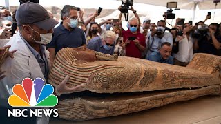 Egyptian Mummies Discovered After Being Buried For More Than 2600 Years  NBC News [upl. by Akiehsal]