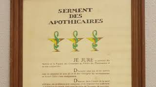 Serment des apothicaires Pharmacie Caducée Pochoir main 1930 vintageLAstragale [upl. by Fahy910]