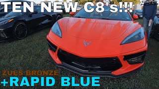 2020 C8s TAKE OVER Corvettes at Carlisle RAPID BLUE ZUES BRONZE TORCH RED C8 ONLY [upl. by Annad]