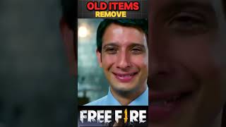 FREE FIRE OLD ITEMS REMOVE😱🥺 shorts freefire tech viral [upl. by Engelbert]