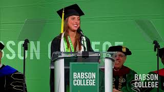 Alyssa Keith 24 2024 Babson College Undergraduate Student Speaker [upl. by Anahsirk313]