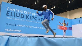 Runners Attempt Eliud Kipchoge’s World Record Marathon Pace [upl. by Artiek]