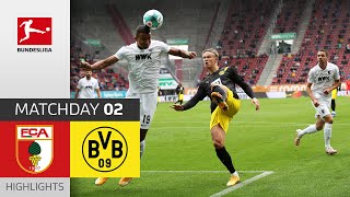 FC Augsburg  Borussia Dortmund  20  Highlights  Matchday 2 – Bundesliga 202021 [upl. by Morie]