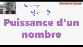 Puissance dun nombre [upl. by Imas]