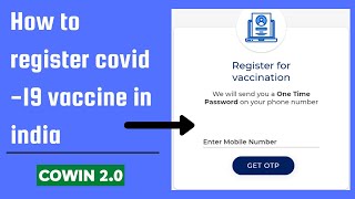 How to register covid 19 vaccine in india  cowin 20 Registration cowin20 covidvaccine [upl. by Nibbs]