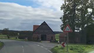 Fahrt Richtung Belm im Landkreis Osnabrück im Bundesland Niedersachsen in Deutschland [upl. by Zelda]