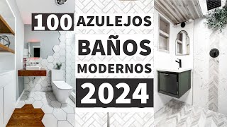 100 AZULEJOS para BAÑOS MODERNOS 2023 COMBINACIONES y DISEÑOS de BALDOSAS de CERAMICA PORCELÁNICA [upl. by Giesecke]