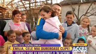 Părinții Emiliei cei care au abandonato în lacrimi la întâlnirea fiicei lor [upl. by Jesselyn995]