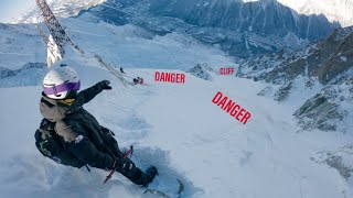 KOPESHOW EP4 CHAMONIX  GLACIER ROND COSMIQUES COULOIR VERY DEEP VERY DANGEROUS AND VERY GOOD [upl. by Ahsinauj]