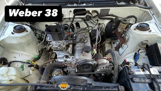 AE86 gets a WEBER Carb and engine bay CLEANED [upl. by Nosylla184]