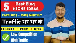 5 Best Blogging Niches ideas With Super Low Competition  High Traffic 100K to 1 Million Traffic [upl. by Herm]