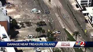 Cleanup begins after extensive Hurricane Helene damage in St Pete Beach Tampa Bay Fort Myers [upl. by Mueller103]