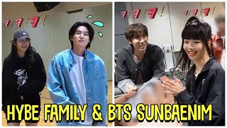 Hybe Family With Their BTS Sunbaenim [upl. by Aserehs527]