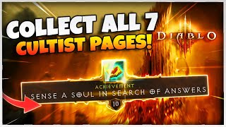 Diablo 3 How to COLLECT ALL 7 of the Cultist Pages in The Darkening of Tristram Event Season 27 [upl. by Yrrah]