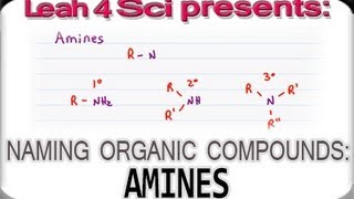 Naming Amines using IUPAC Nomenclature for Organic Compounds by Leah4sci [upl. by Aschim]