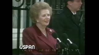 Margaret Thatchers Final Speech from No 10 Downing Street November 28th 1990 [upl. by Domenic668]