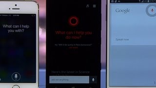 Cortana takes on Google Now Siri [upl. by Luemas]