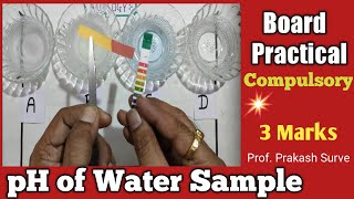 pH of Water SamplePract8 Compulsory Practical in Board Exam  By Prof Prakash Surve  Moderator [upl. by Nyvek]