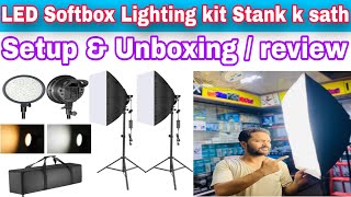 LED Softbox Lighting Kit Review  price in 2024  complete dual Set  Urduhindi  Softbox Led [upl. by Thema597]