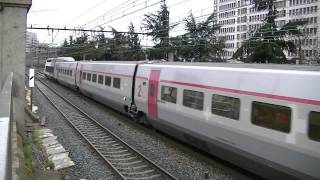 1 train TGV Lyria POS 4418 à Lyon le 190214 [upl. by Ainig]