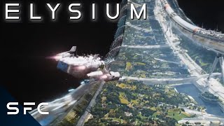 Elysium Movie Clip  Full Robot Fight Scene  Matt Damon  Diego Luna [upl. by Ymirej]