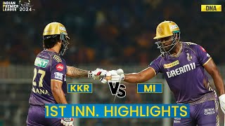 KKR VS MI Highlights 1st Innings Kolkata Knight RIders Make 157  Mumbai Indians  IPL 2024 [upl. by Esilanna]