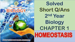 12 Biology Homeostasis Chapter 15 Short QAns Solved Sindh Text Book [upl. by Nylcsoj]