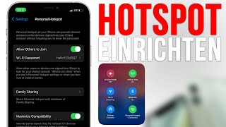 Hotspot auf iPhone einrichten und Mobile Daten teilen 2023 [upl. by Jochebed]