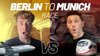 RACING from Berlin to Munich  Plane vs Train InterCity Express amp Lufthansa [upl. by Pascha]