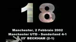 Best 20 goals of David Beckham Part 1 [upl. by Nilved]