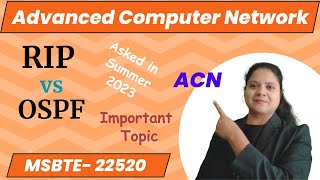 RIP vs OSPF Lecture8 Important Question ACN MSBTE Padho Engineering [upl. by Nomzzaj326]