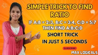 SIMPLE TRICK TO FIND RATIO  MAXLOGICALS  RATIO TRICKS  ratiotricksmaths [upl. by Mcmahon112]