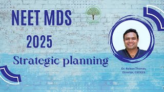 NEET MDS 2025 What to do now How should we plan our studies [upl. by Akinad556]