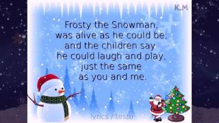 CANZONE DI NATALE PER BAMBINI  FROSTY THE SNOWMAN with lyrics  con testo [upl. by Reivazx]