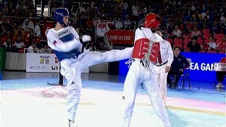 Cambodia vs Philippines  Taekwondo M 87kg Quarterfinal  2019 SEA Games [upl. by Sahc279]