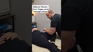 AdductorGroin Trigger Point Massage Release [upl. by Berhley941]