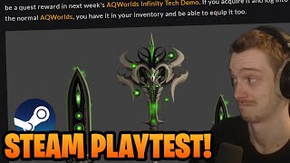 AQW Infinity Steam Playtest Rare Playtest Reward [upl. by Eleanore]