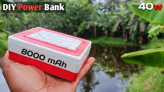 DIY Power Bank with Emergency Light  How to Make 8000mAh Portable Power Bank  sciencefundiy [upl. by Cacka]