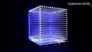 iCubeSmart 3D16S Led Cube 3mm Led 16x16x16 Demo Video1 [upl. by Staford]