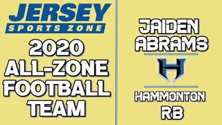 Jaiden Abrams  Hammonton RB  2020 JSZ All Zone Profile [upl. by Aikemat]