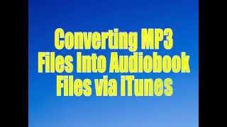 Converting MP3s to Audiobook Files in iTunes  Rod Machado Products [upl. by Oralla611]