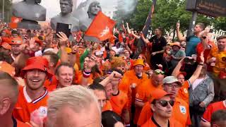 Oranje mars Leipzig van link naar rechts 21 juni 2024 [upl. by Akenahc]