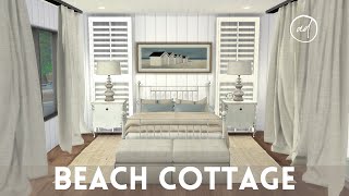 BEACH COTTAGE  Sims 4  CC SPEED BUILD  CC List [upl. by Yornoc559]