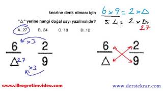 5 Sınıf Denk Kesirler Sadeleştirme ve Genişletme [upl. by Nagiam]